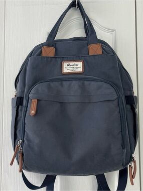 Ruvalino Large Multifunction Backpack multiple compartments Heather Gray YW168-N